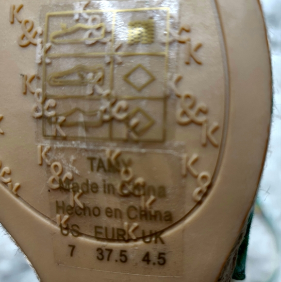 Kelly & Katie Open Toe Slingback Espadrille Wedge Sandles Size 7 - Picture 8 of 8